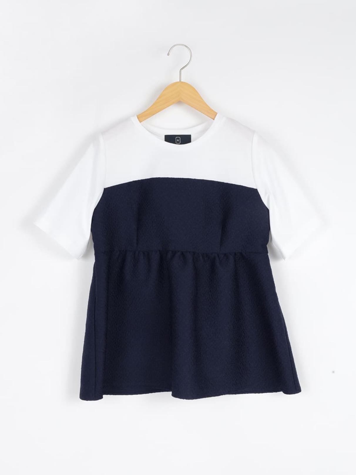 こちゃページ ジャガードビスチェドッキングTシャツ - Vin NAVY - Vin｜YAMADAYA STORE