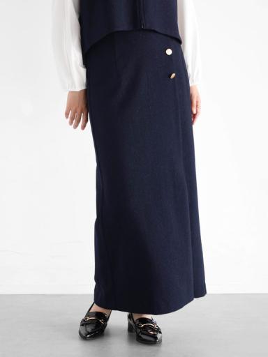Vin NAVYxロングスカート