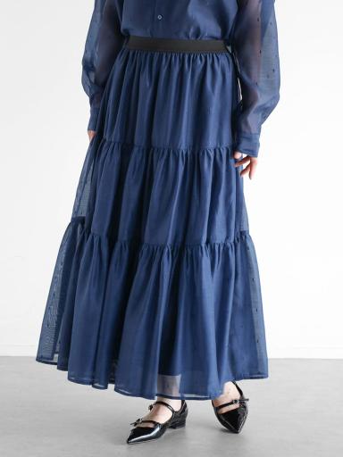 Vin NAVYxロングスカート