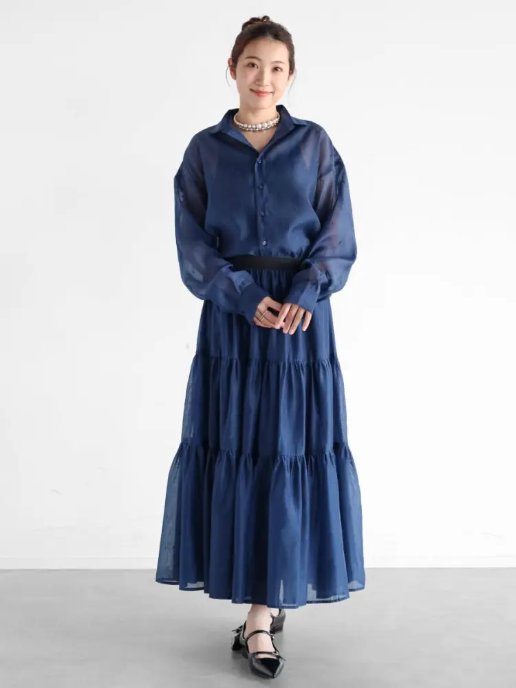 Vin NAVYのロングスカートの商品一覧｜ファッション通販のYAMADAYA STORE