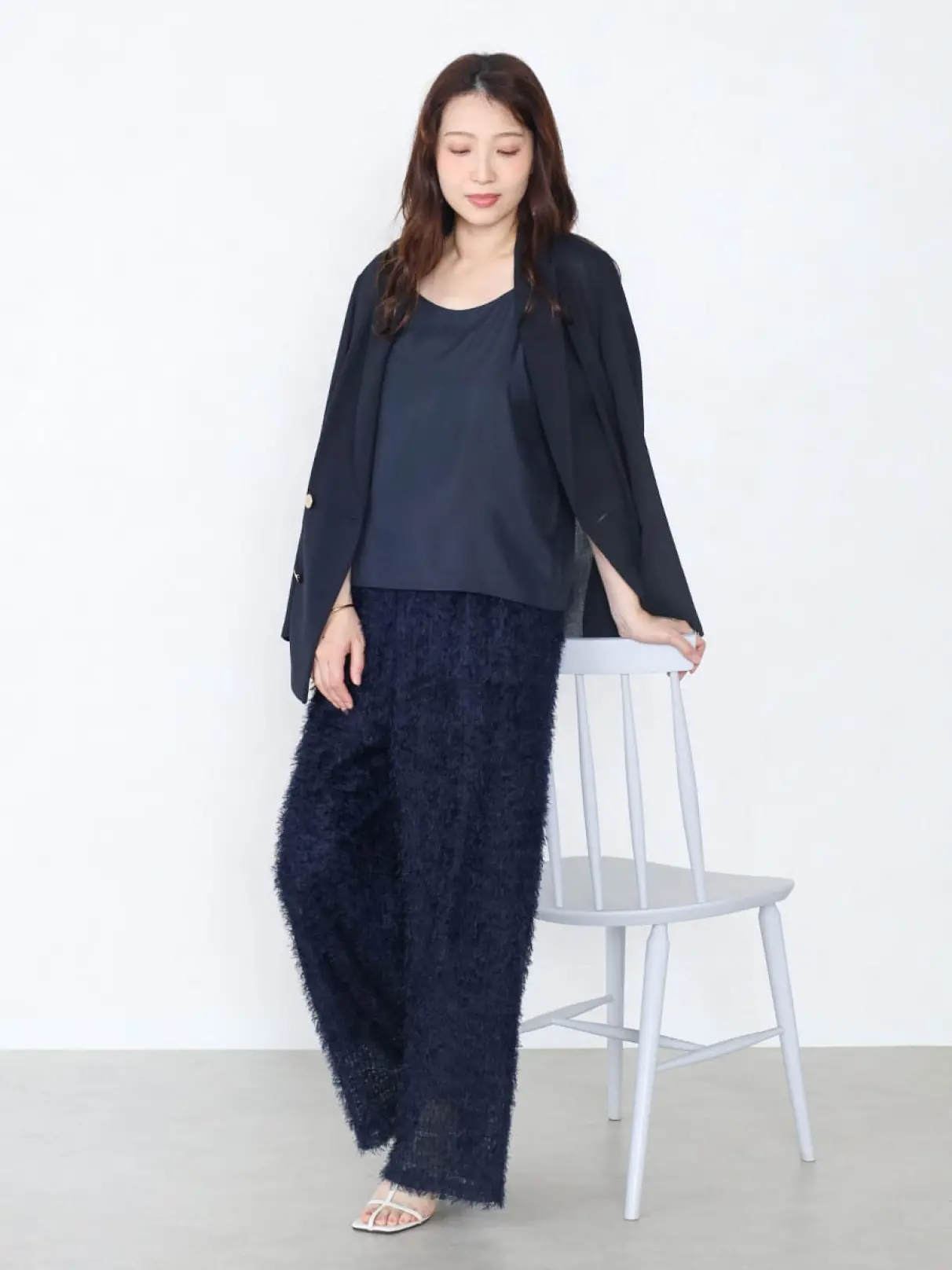 フェザーヤーンシアーパンツ - Vin NAVY - Vin｜YAMADAYA STORE