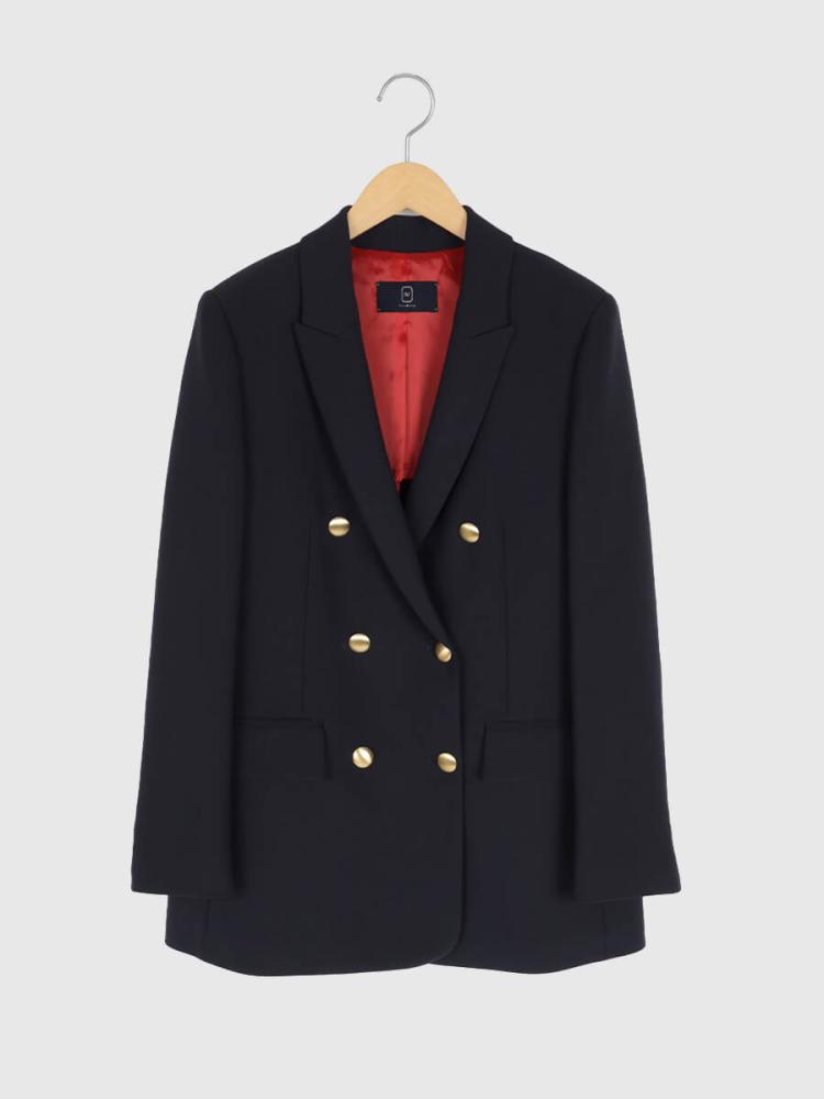 【新品未使用】定価12万円Vince. ダブルブレストジャケット ヴァン Vin ダブルブレストテーラードジャケット （ブラック