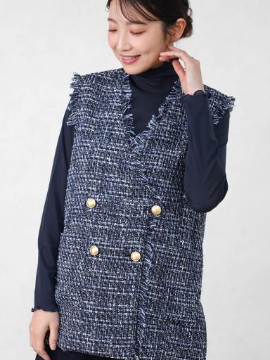 Vin NAVYxベスト/ジレ