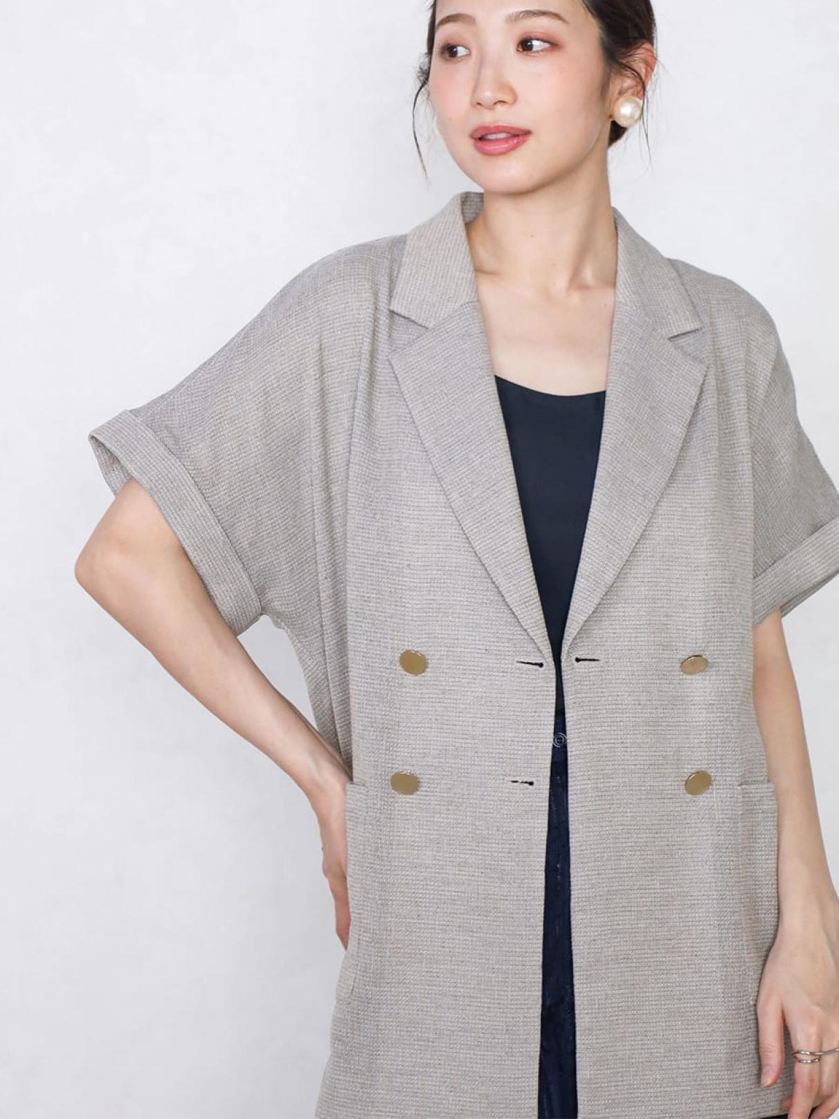 サマーツイードテーラードジャケット - Vin NAVY - Vin｜YAMADAYA STORE