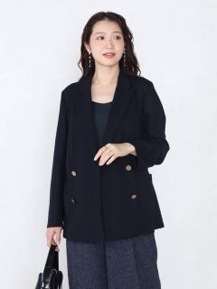 シアー金ボタンダブルジャケット - Vin NAVY - Vin｜YAMADAYA STORE