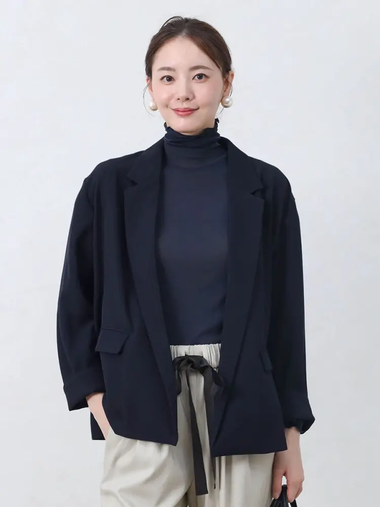 新品タグ付き　ヤマダヤ　Bouchon ボタンレスジャケット　日本製　ブラック 新品タグ付き ヤマダヤ Bouchon ボタンレスジャケット 日本製 ブラック