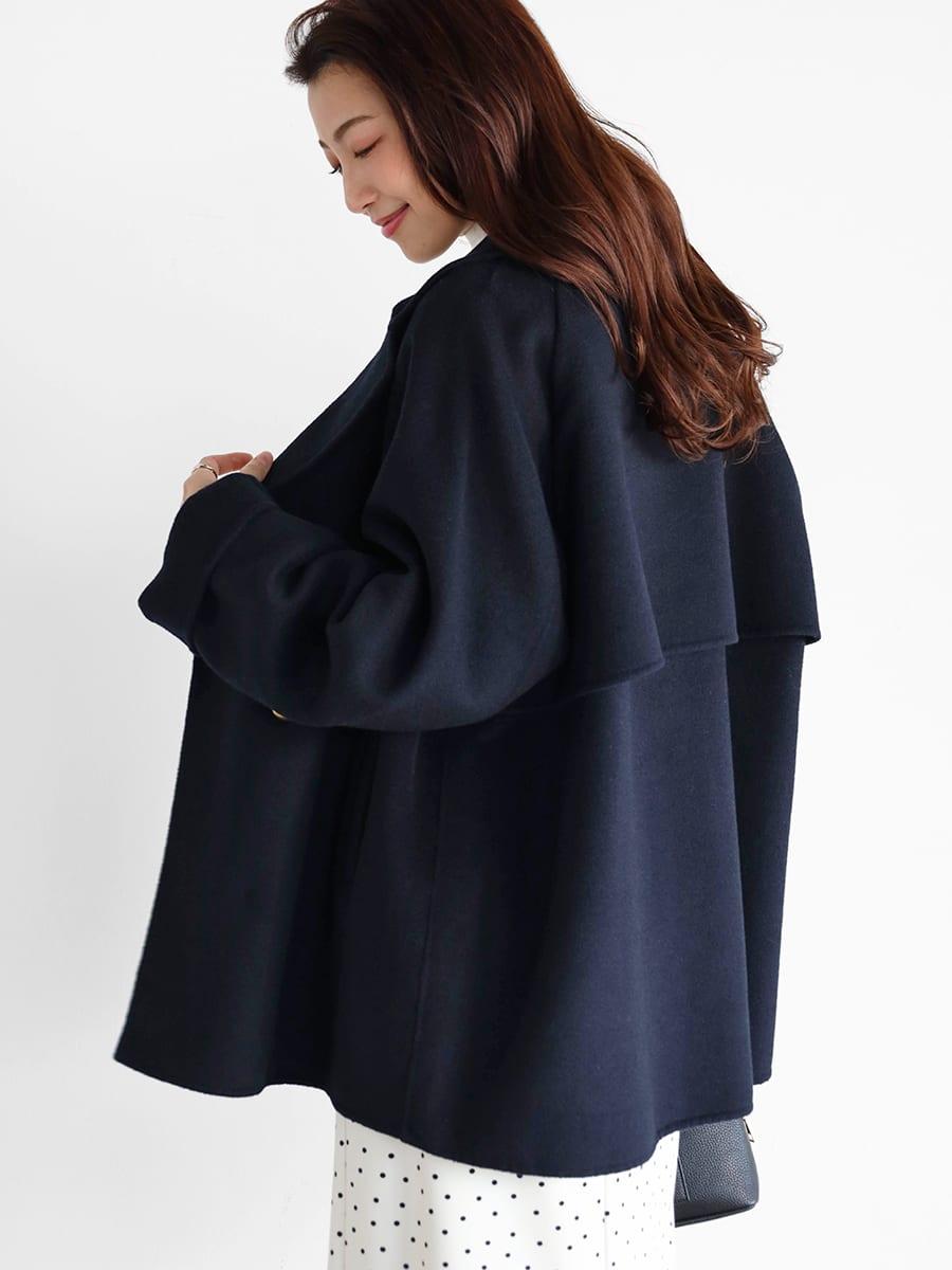 ウールリバーミドル丈コート - Vin NAVY - Vin｜YAMADAYA STORE