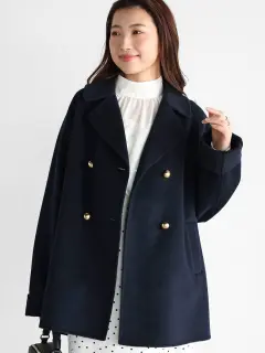 ウールリバーミドル丈コート - Vin NAVY - Vin｜YAMADAYA STORE