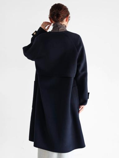 soeur7 ヤマダヤ　ノーカラー　ロングコート　タグ付き未使用　ウール 新品級】soeur7 ヤマダヤ ノーカラー ロングコート ウール 9号 M