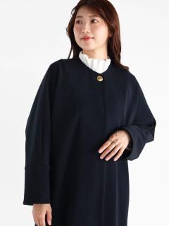 ドルマンスリーブノーカラーコート - Vin NAVY - Vin｜YAMADAYA STORE
