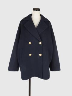 ネイビー ダブルブレストコート カシミヤ混ウールダブルブレストコート - Vin NAVY - Vin｜YAMADAYA STORE