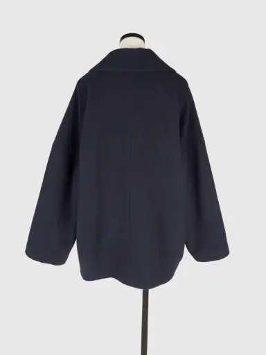カシミヤ混ウールダブルブレストコート - Vin NAVY - Vin｜YAMADAYA STORE