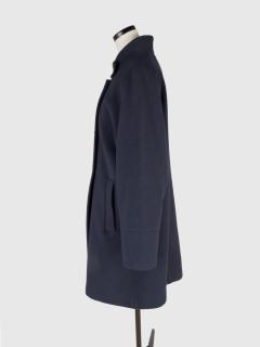 カシミヤ混ウールダブルブレストロングコート - Vin NAVY - Vin