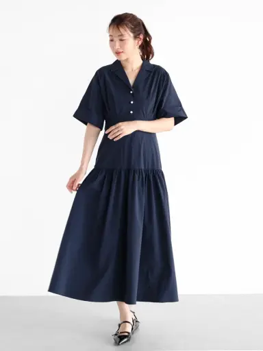 ヤマダヤ　ドレスワンピース　定価29,000円 Vin NAVYのワンピース/ドレスの商品一覧｜ファッション通販の