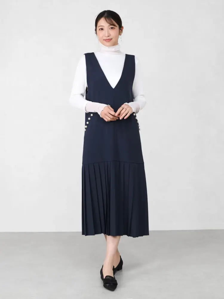 vin ワンピース　ドレス Vin NAVYのワンピース/ドレスの商品一覧｜ファッション通販のYAMADAYA