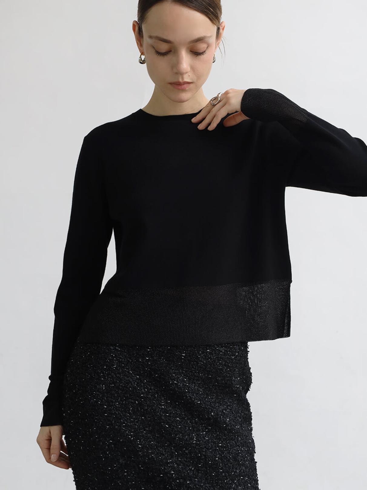 【NEW】アーガブラック（AgaBLACK）/シアードッキングショートニットPO シアードッキングショートニットPO - Aga Black - Aga｜YAMADAYA STORE