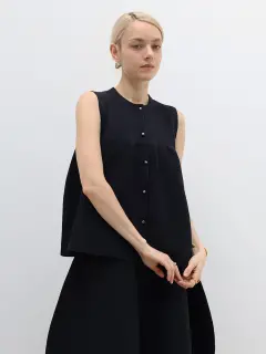 諏訪】ノースリーブコクーンニット - Aga Black - Aga｜YAMADAYA STORE