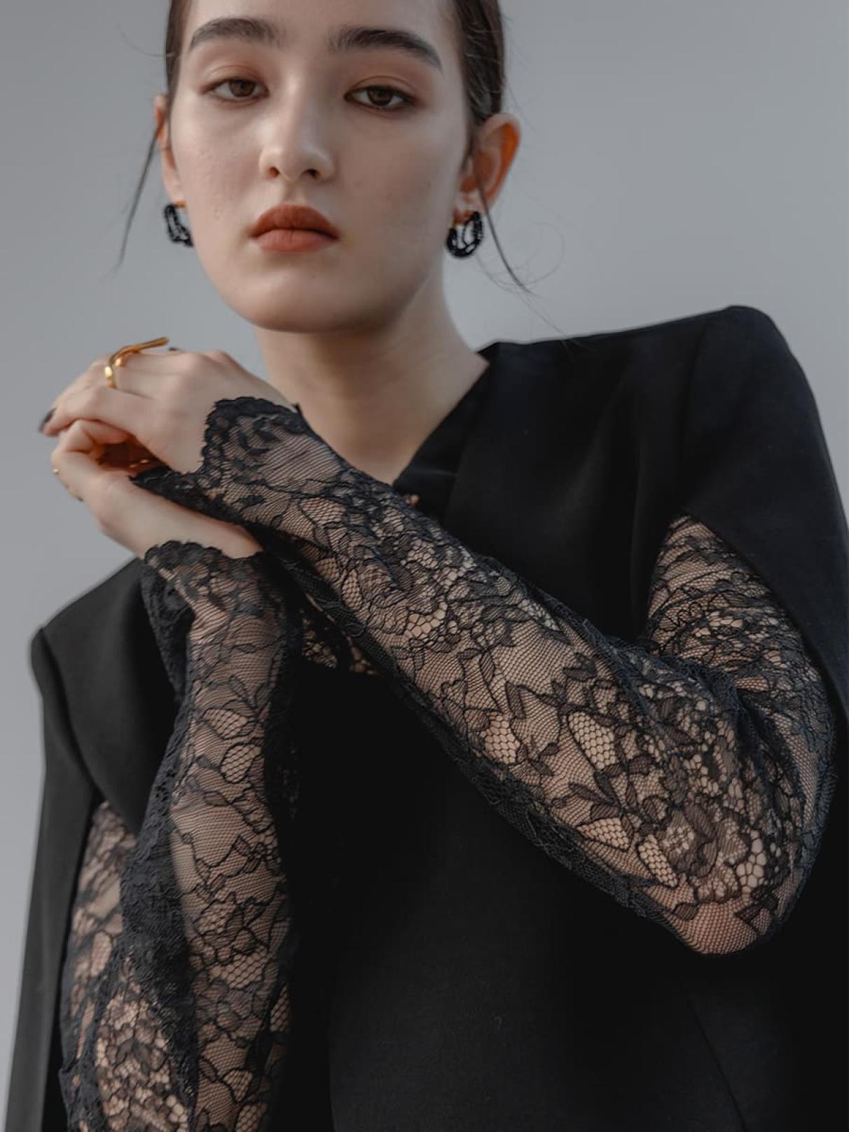 未使用タグ付 オールドマンズテーラー 総レースブラウス スカラップレースブラウス - Aga Black - Aga｜YAMADAYA STORE