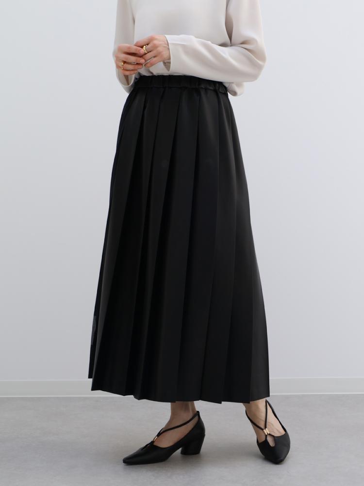 レザーライクドッキングスカート - Aga Black - Aga｜YAMADAYA STORE