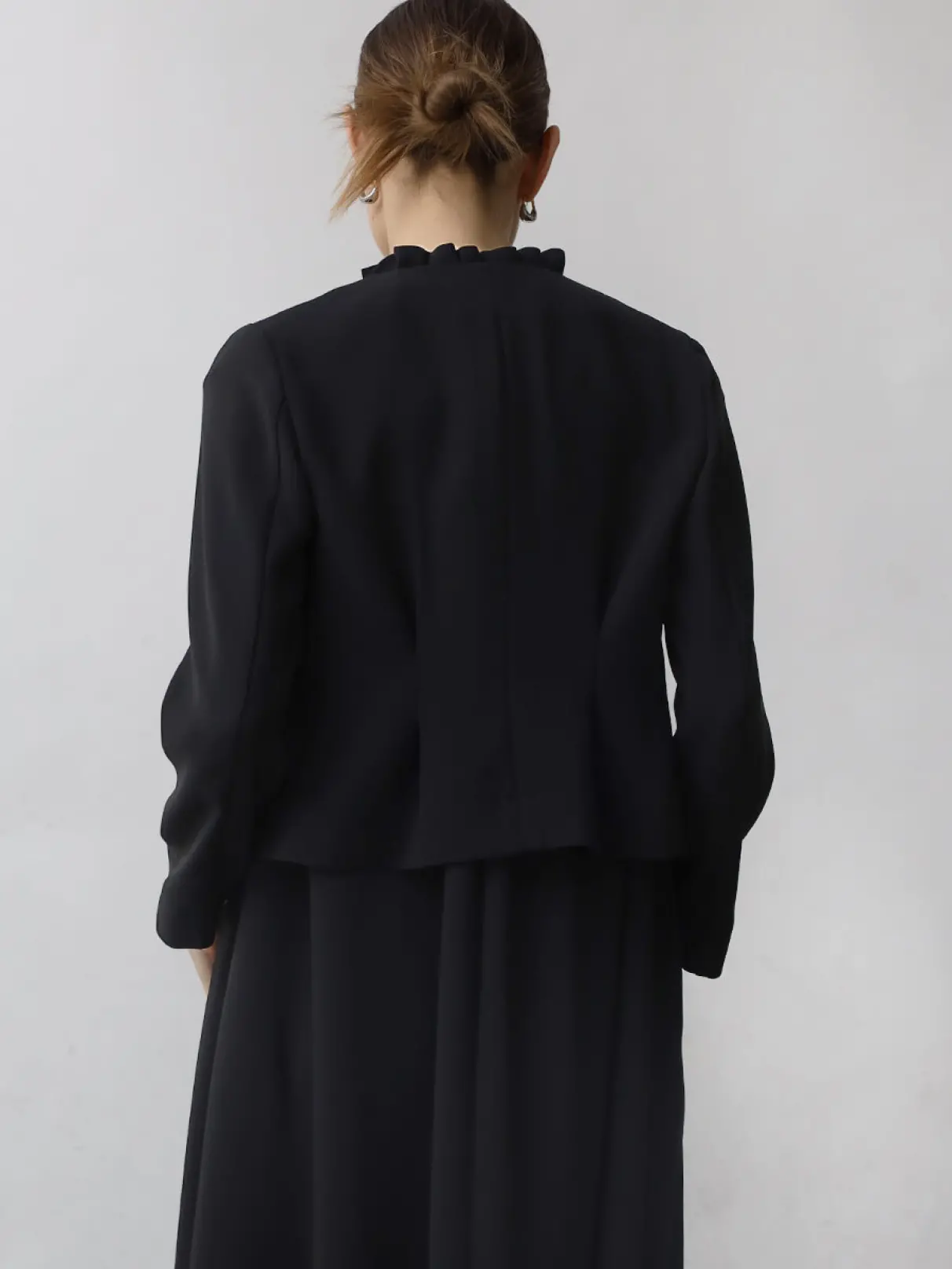 新品☆未使用　Aga アーガ　ジャケット タックデザインノーカラージャケット - Aga Black - Aga｜YAMADAYA STORE