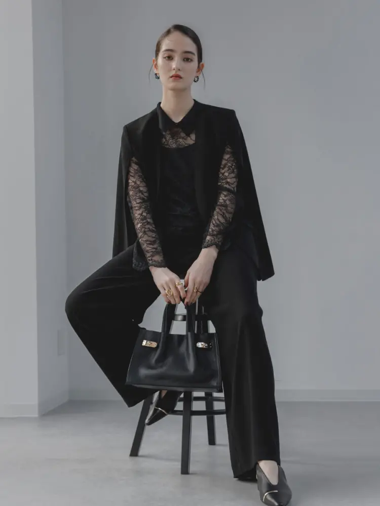 ケープデザインショートジャケット - Aga Black - Aga｜YAMADAYA STORE