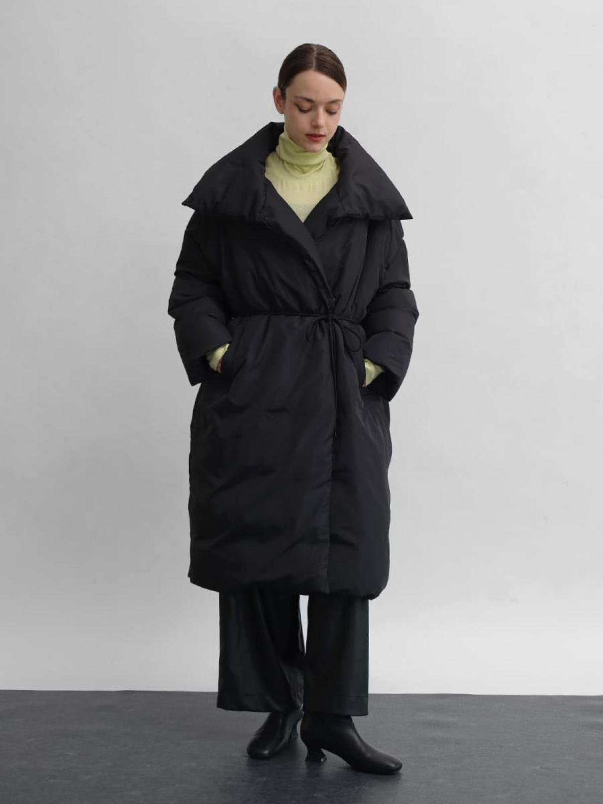 コード付きダウンミドルコート - Aga Black - Aga｜YAMADAYA STORE