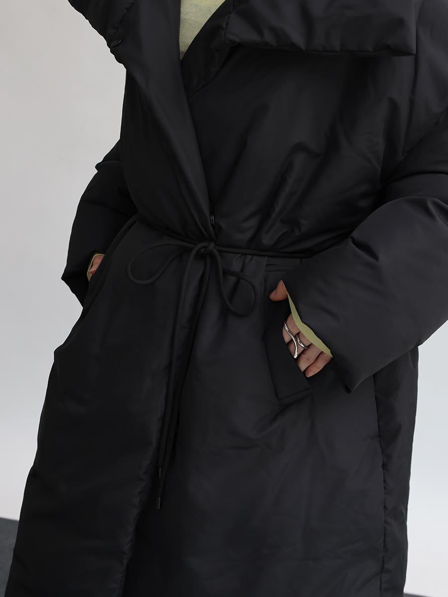 コード付きダウンミドルコート - Aga Black - Aga｜YAMADAYA STORE