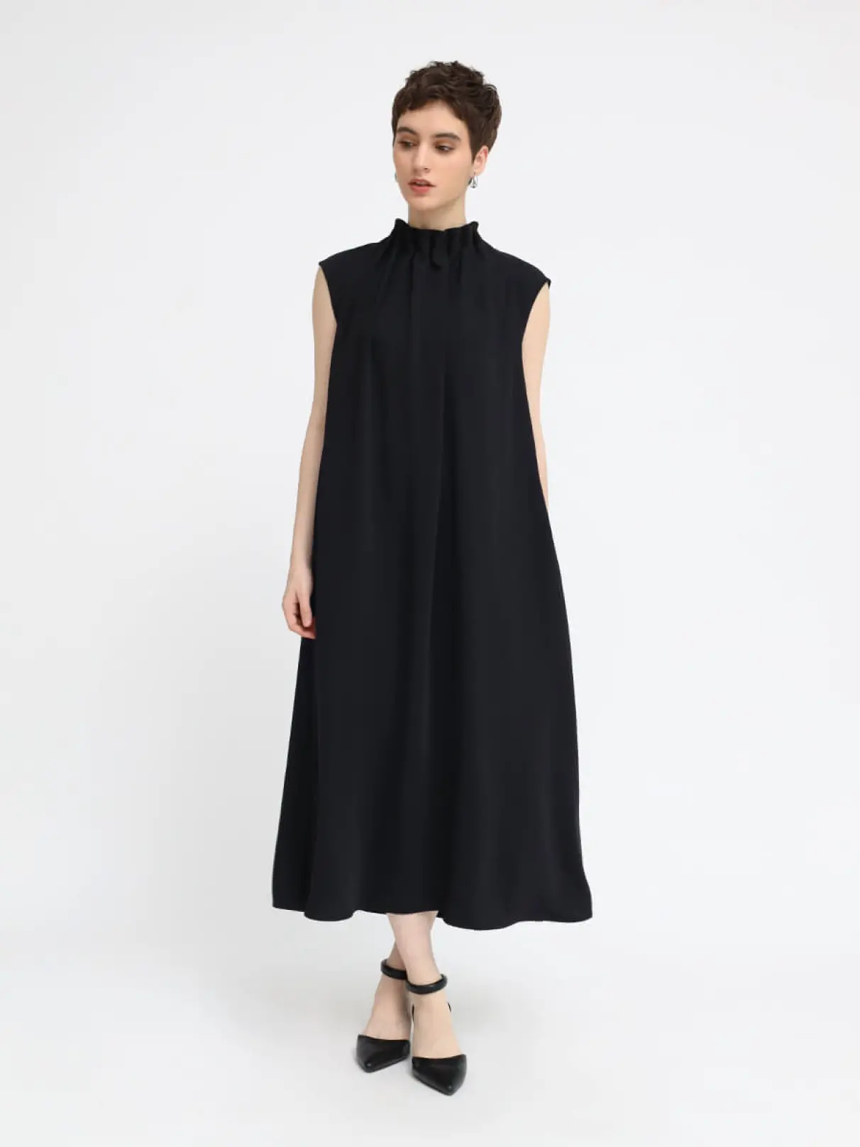 YAMADAYA Aga 福袋 ワンピース ドレス ブラック タックネックワンピース - Aga Black - Aga｜YAMADAYA STORE