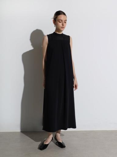 Aga Black ワンピース　ブラック　ロングワンピース　七分袖　38 日本製 バスト切替ロングワンピース - Aga Black - Aga｜YAMADAYA STORE