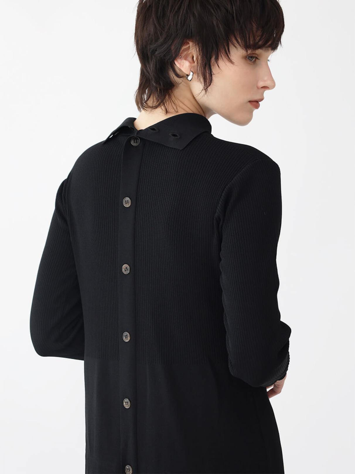 バックボタンニットワンピース - Aga Black - Aga｜YAMADAYA STORE