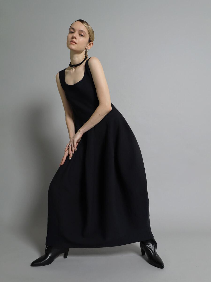 medoc Aga ワンピース バックボタンニットワンピース - Aga Black - Aga｜YAMADAYA STORE
