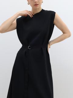 ウエストベルトニットワンピース - Aga Black - Aga｜YAMADAYA STORE