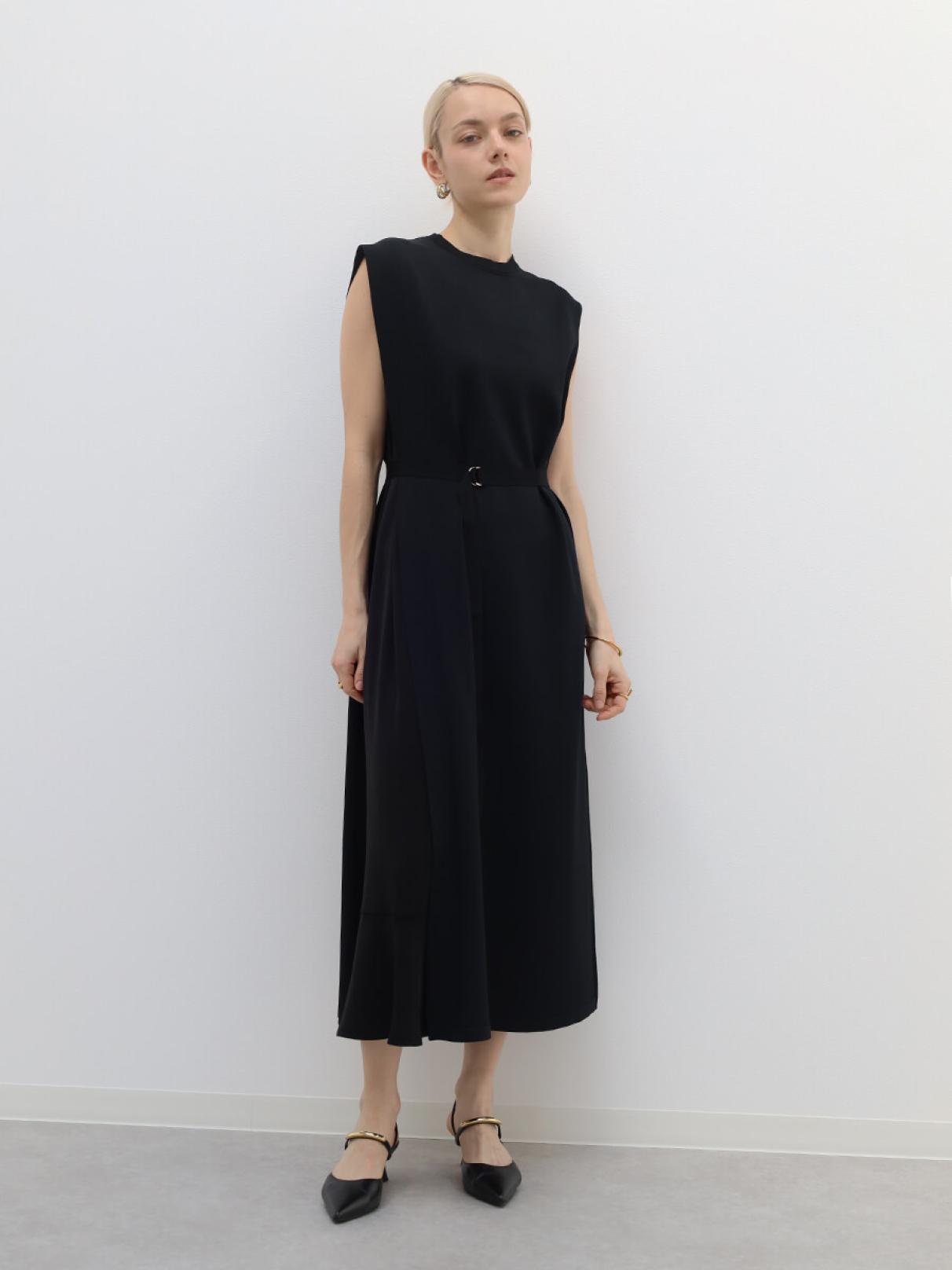 Aga Black　バックボタンニットワンピース アーガブラック Aga Black バックボタンニットワンピース （ブラック