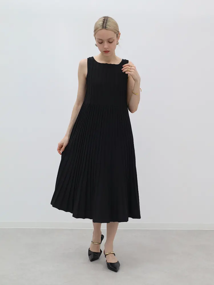 ヤマダヤ　Aga blackノースリーブ 黒 ロングワンピース Aga Blackのニットワンピースの商品一覧｜ファッション通販のYAMADAYA