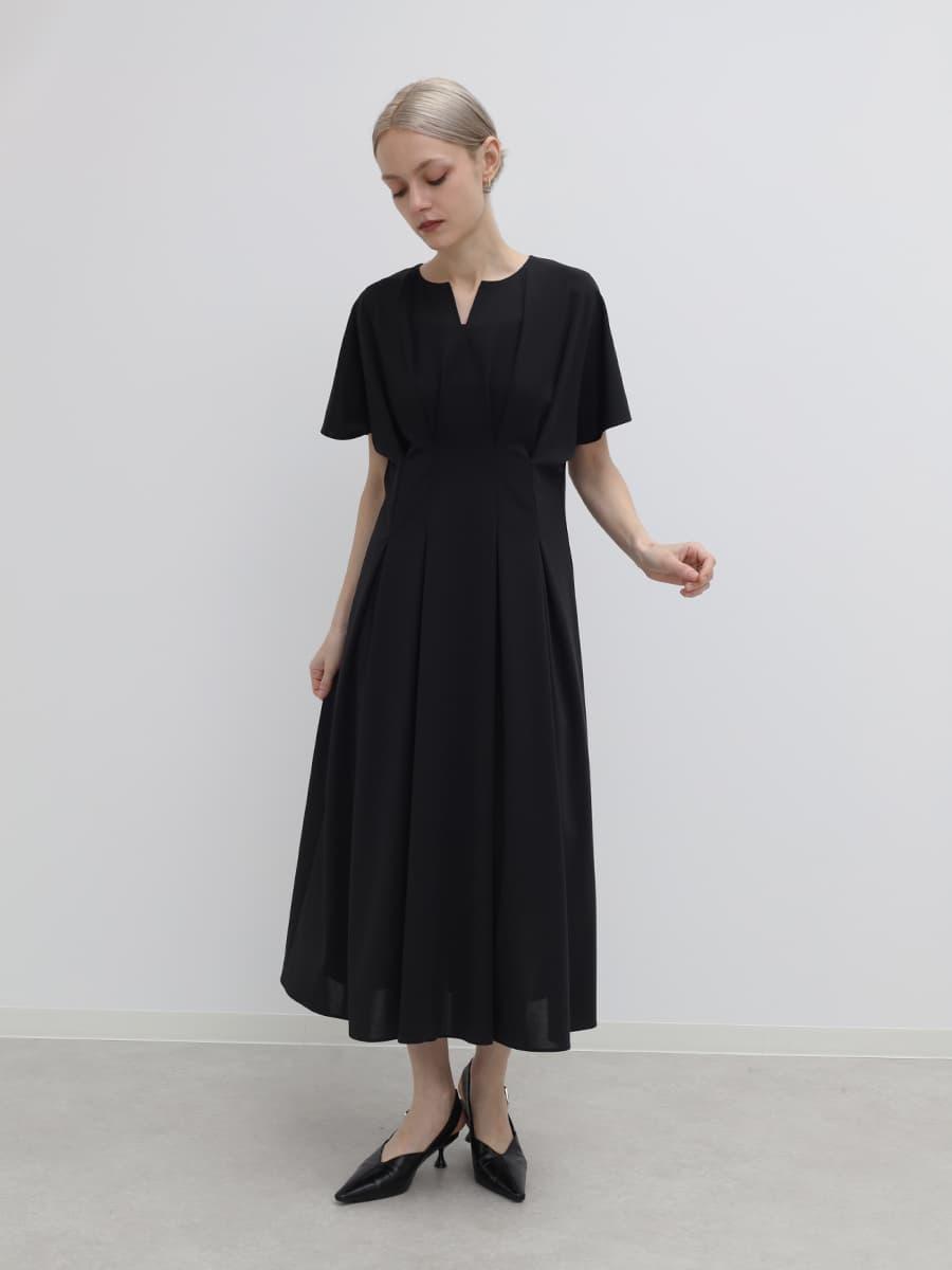 キーネックウエストタックワンピース - AgaBLACK×NORITAKE - Aga