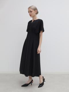 キーネックウエストタックワンピース - AgaBLACK×NORITAKE - Aga