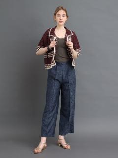 バイカラークロシェニットシャツ - Ample - Vin｜YAMADAYA STORE