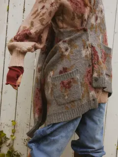 フラワーラメニットカーディガン - Ample - Vin｜YAMADAYA STORE