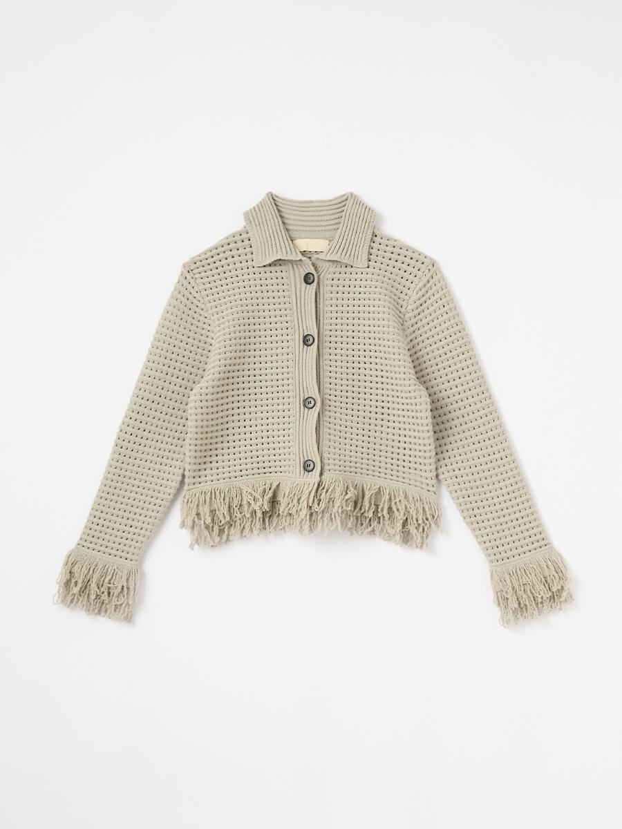 フリンジニットカーディガン - Ample - Vin｜YAMADAYA STORE