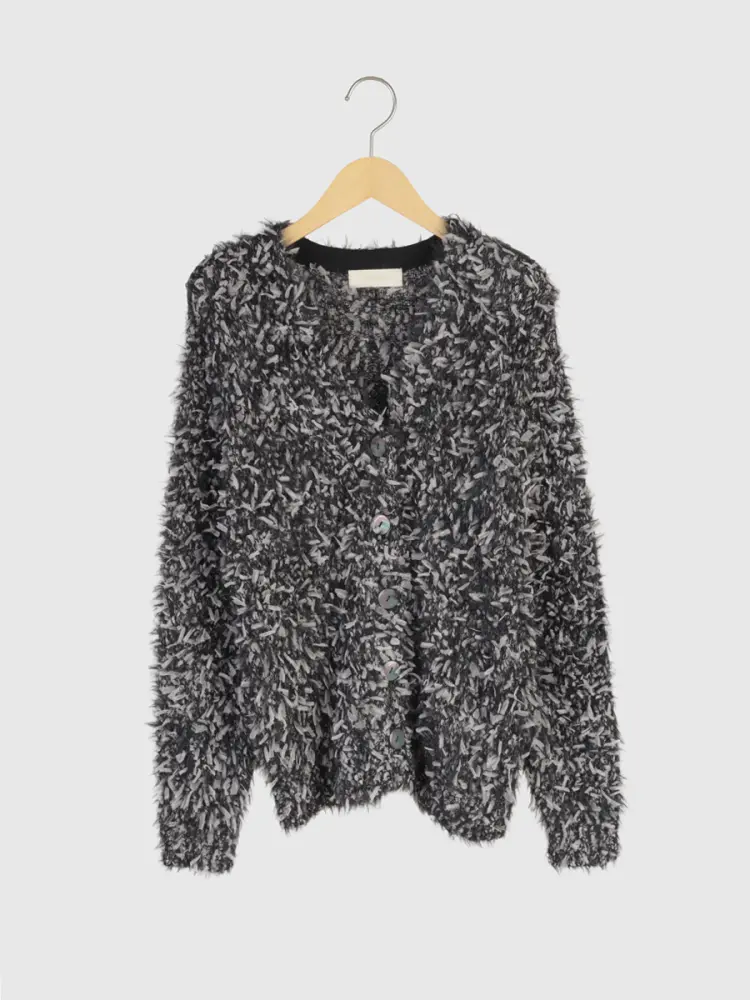 ミックスシャギーニットカーディガン - Ample - Vin｜YAMADAYA STORE