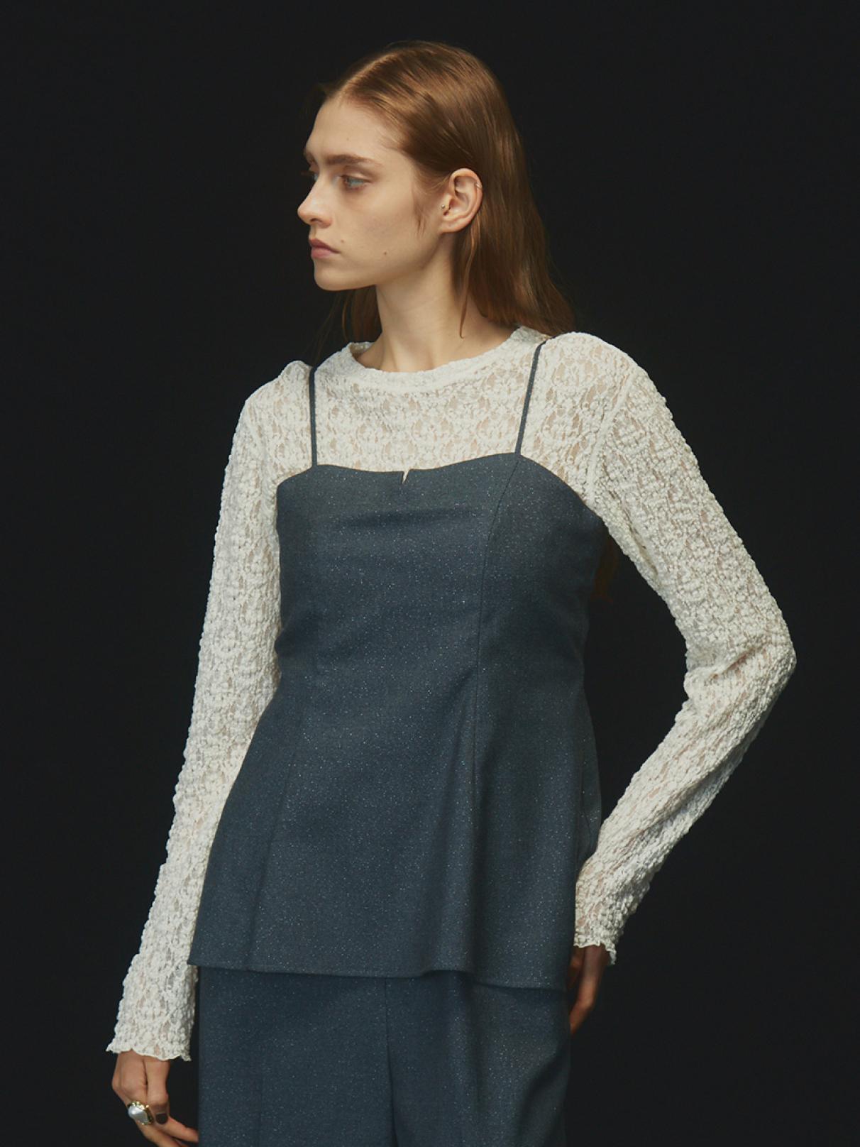 【専用です】　新品　YAMADAYA Ampleクロッシェニットシャツ　ベージュ CHOYA URBAN STYLE サマーニット ニットポロシャツ 半袖 夏