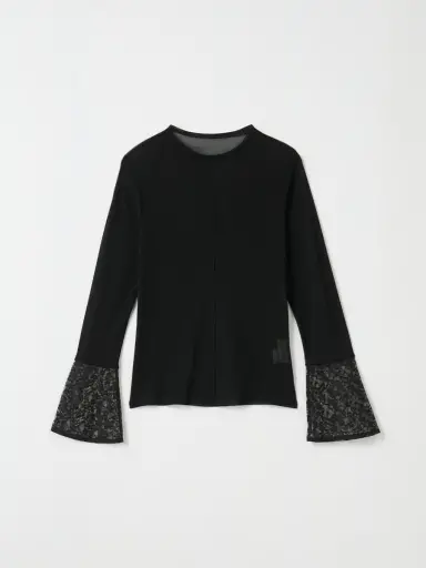 レースフレアスリーブシアートップス - Ample - Vin｜YAMADAYA STORE