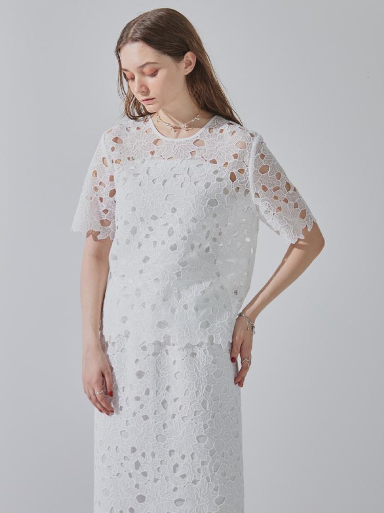 カットワークレーストップス - Ample - Vin｜YAMADAYA STORE