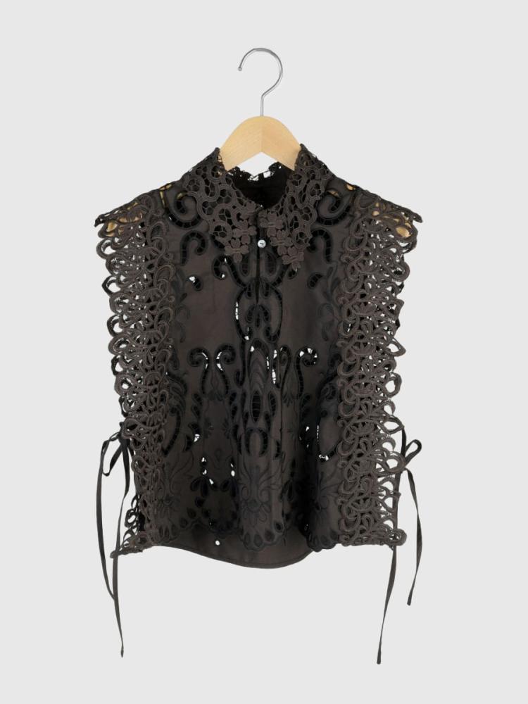 カットワークレースベスト - Ample - Vin｜YAMADAYA STORE