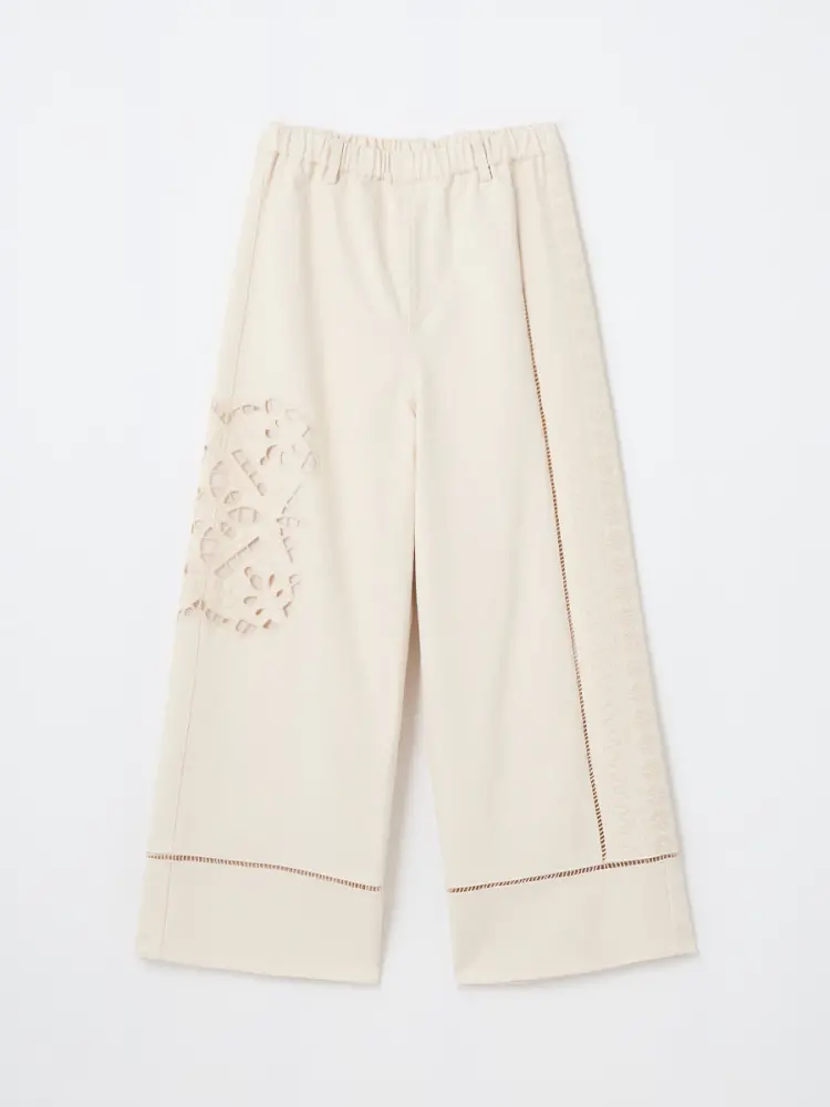 カットワークコットンツイルワイドパンツ - Ample - Vin｜YAMADAYA STORE