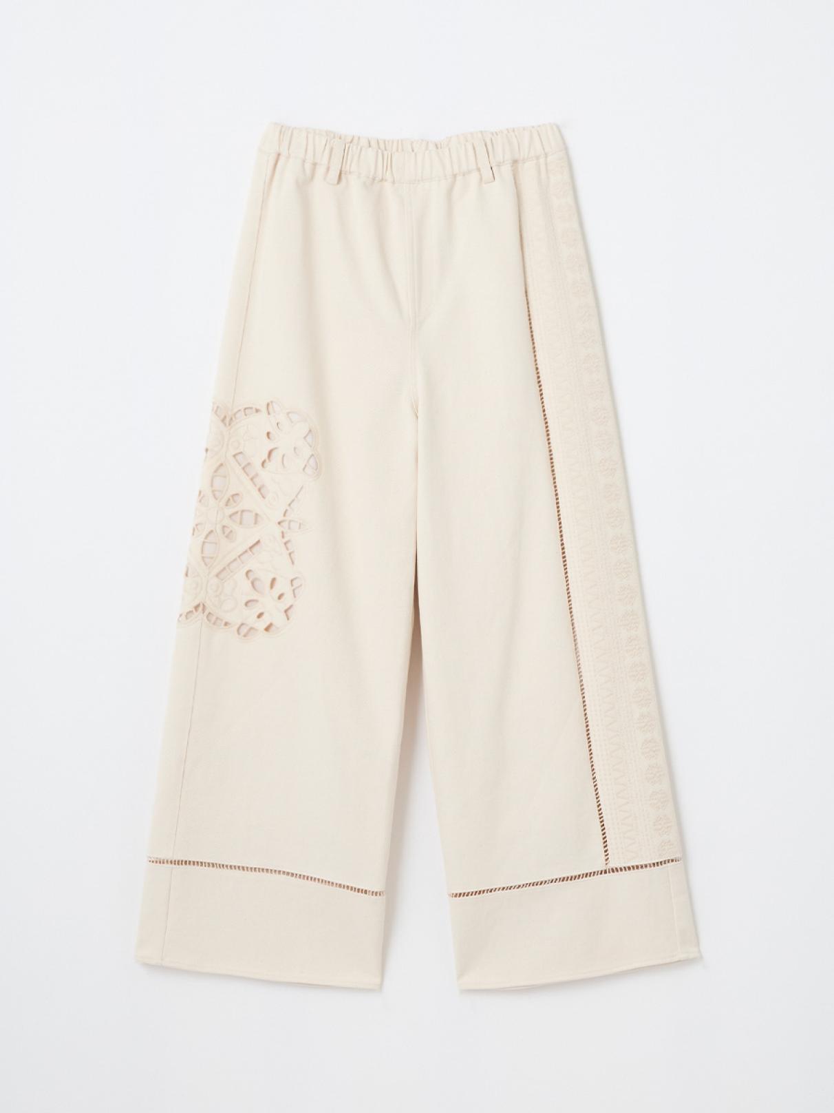 カットワークコットンツイルワイドパンツ - Ample - Vin｜YAMADAYA STORE