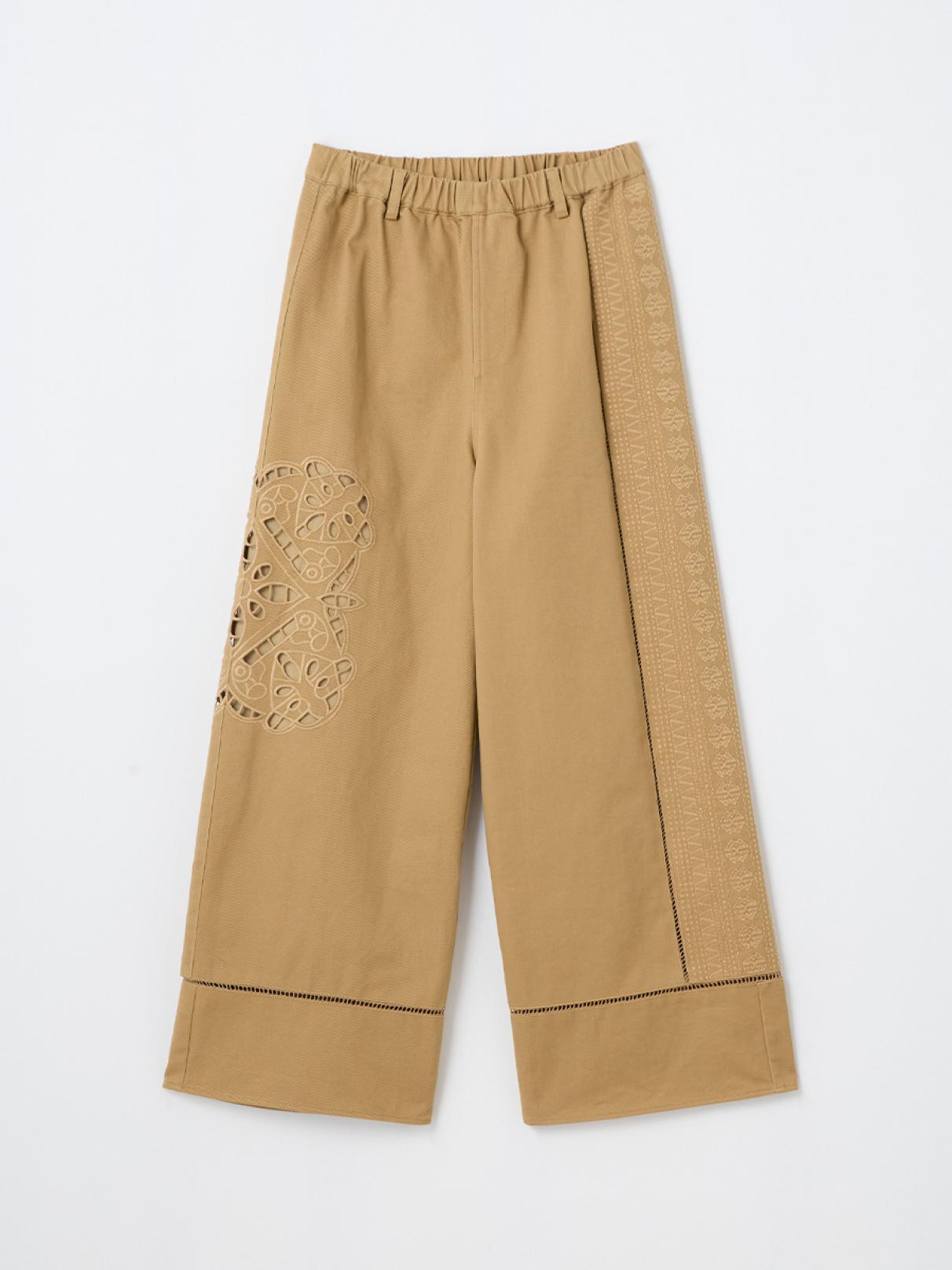 カットワークコットンツイルワイドパンツ - Ample - Vin｜YAMADAYA STORE