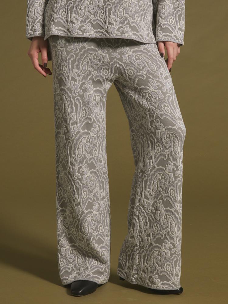 ペイズリージャカードニットパンツ - Ample - Vin｜YAMADAYA STORE