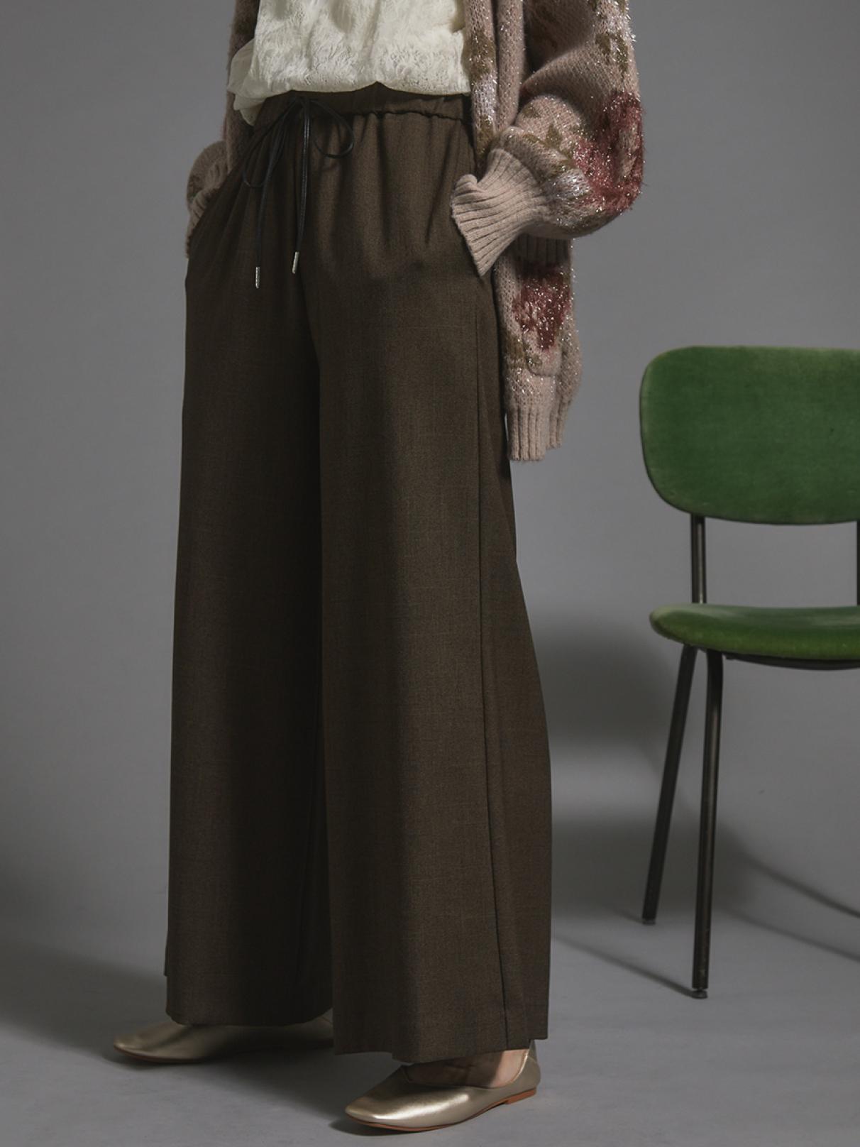 フェイクレザードロストワイドパンツ - Ample - Vin｜YAMADAYA STORE