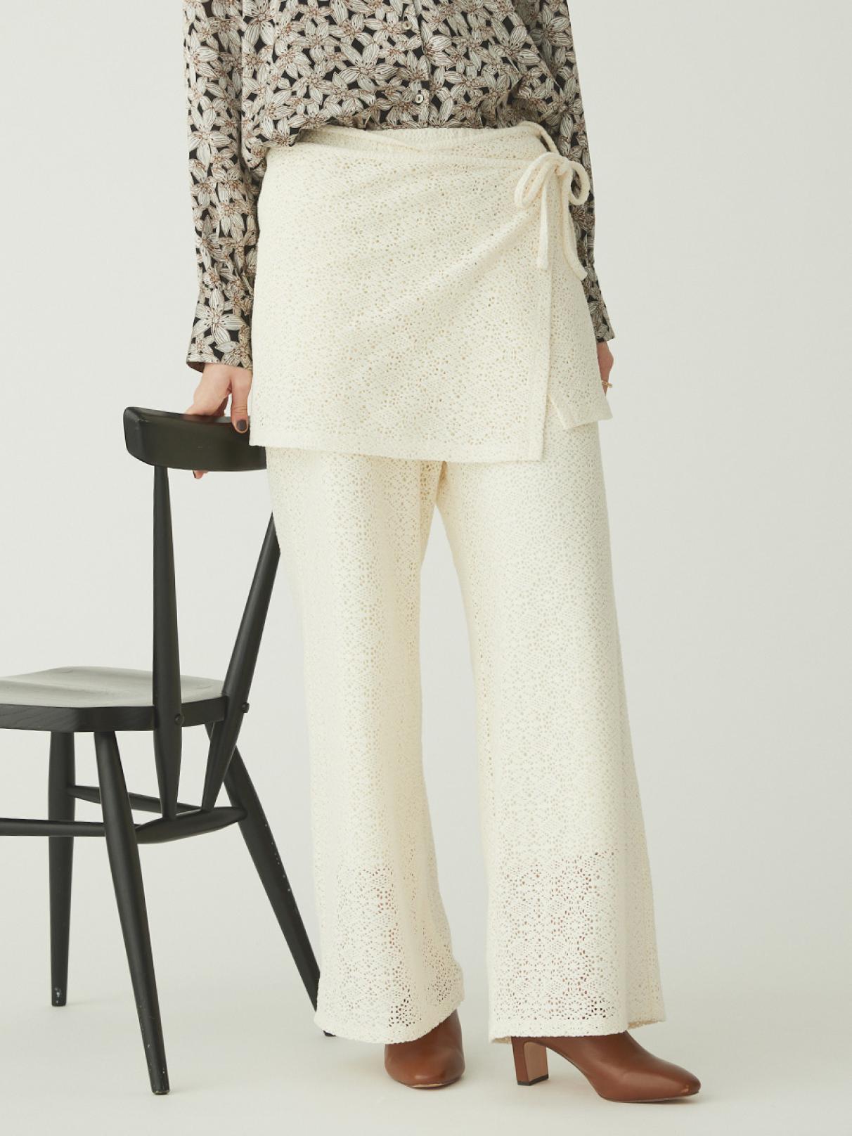 cen. レイヤードリラックスパンツ クロシェラップレイヤードパンツ - Ample - Vin｜YAMADAYA STORE